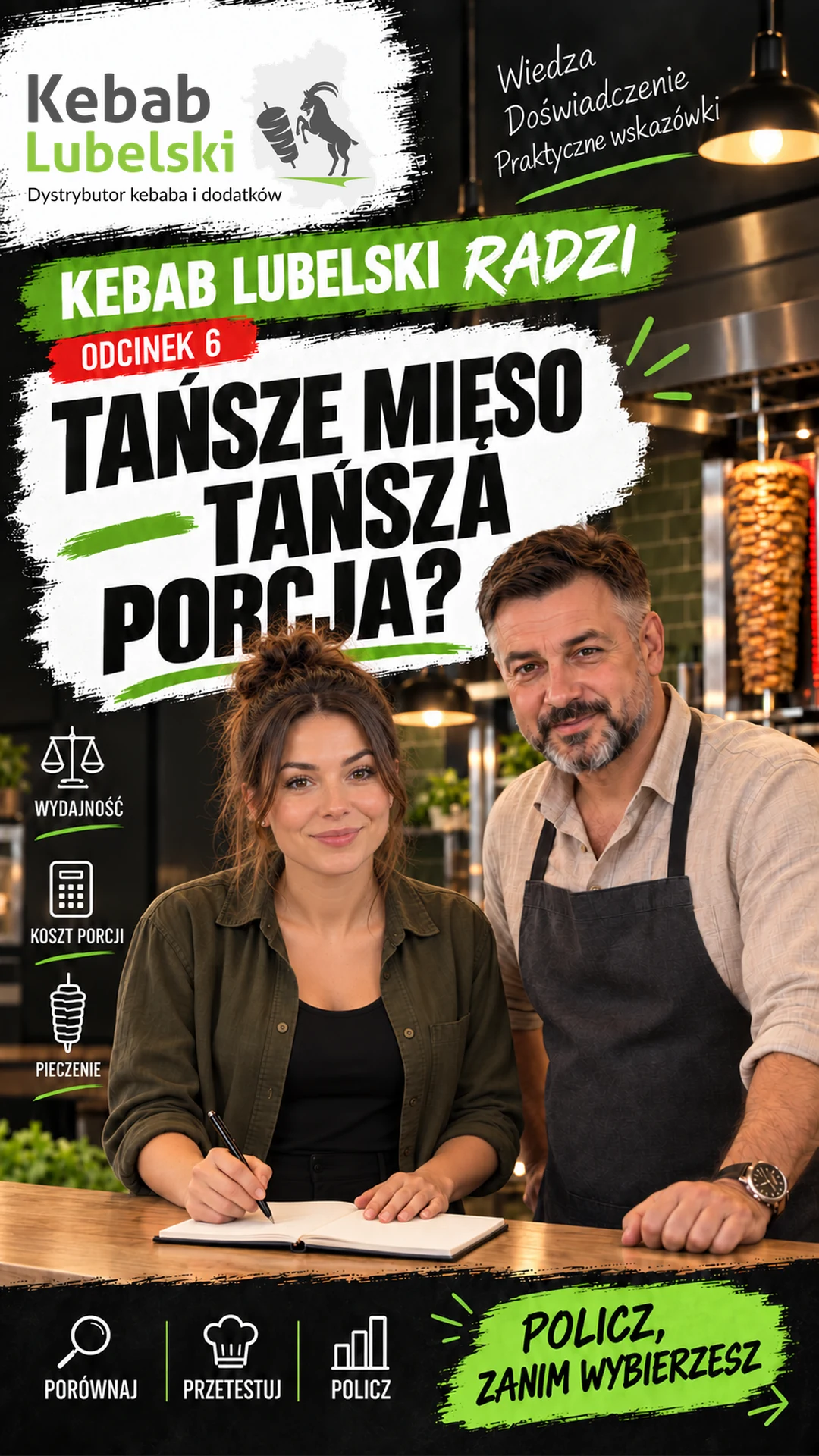 Miniatura odcinka 6: Tańsze mięso, tańszy kebab? Jak policzyć koszt mięsa w porcji